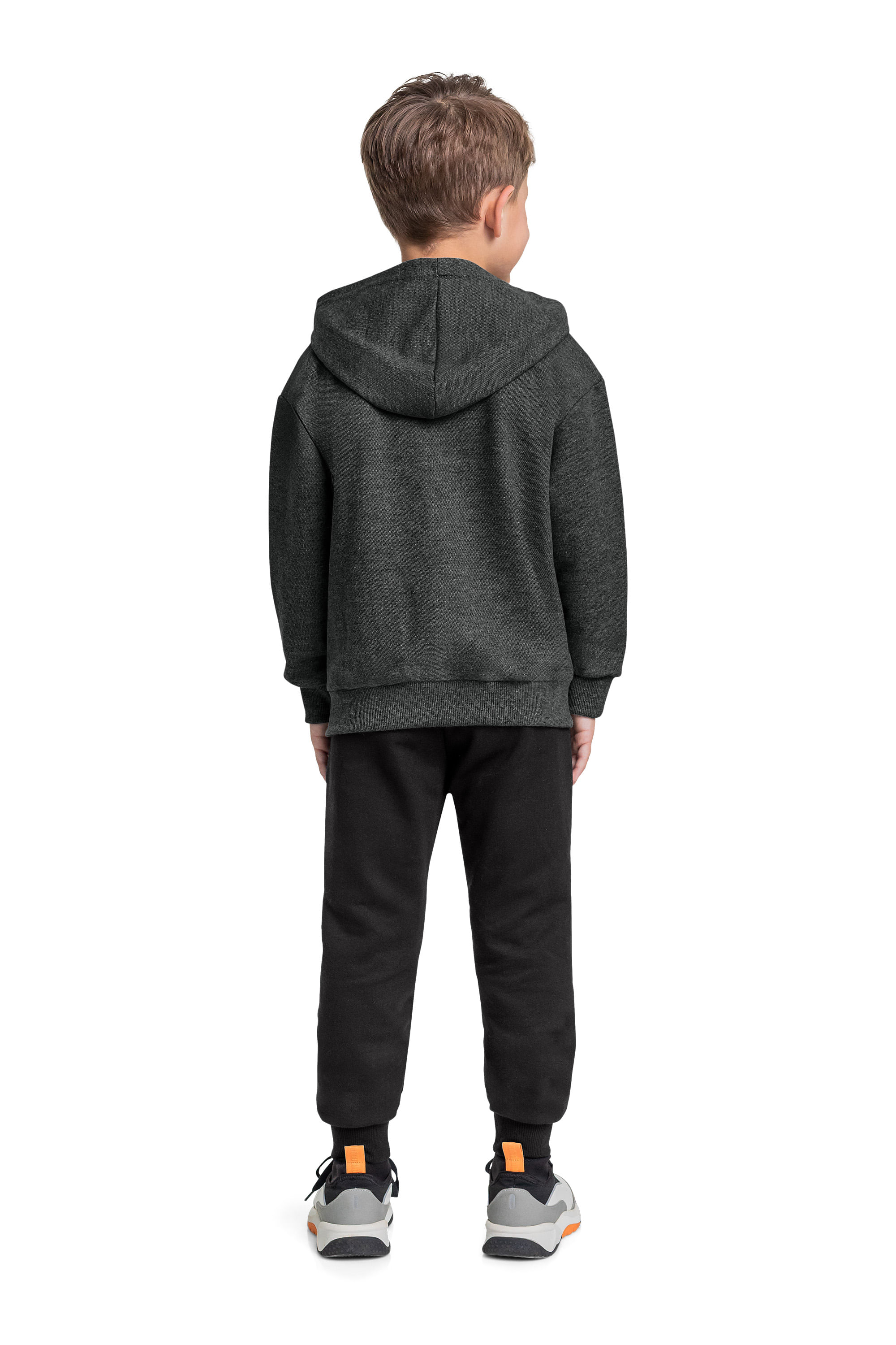Conjunto com Blusão e Calça em Moletom para Menino (Cinza) Quimby - Imagem 21